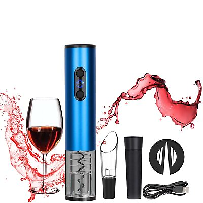 #ad Electric Wine Bottle Opener Rechargeable Automatic Electric Wine Opener Gift ... $28.27