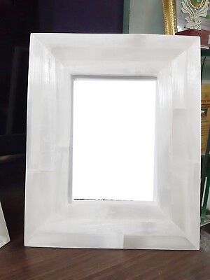#ad 8quot;x10quot; Selenite Crystal Photo Frame Home Decor Gift Clear Quartz Christmas Gifts $317.03