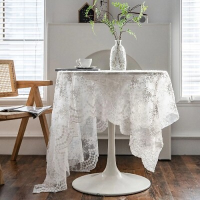 #ad Battilo Lace Tablecloth for Wedding Decor Lace Table Cloth Rectangle Tablecloth $56.11