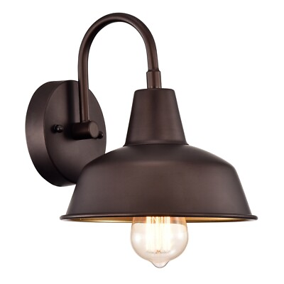 #ad Industrial Steel Oil Rubbed Bronze Indoor Wall Sconce Transitional Style Porch $86.00