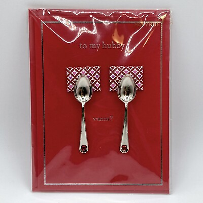 #ad Papyrus Wanna Spoon? Hubby Husband Valentine#x27;s Day Greeting Card w 2.75quot; Spoons $4.95