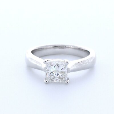#ad 1.67ct G VS1 Princess Natural Diamond 18K Gold Solitaire Engagement Ring $7050.00