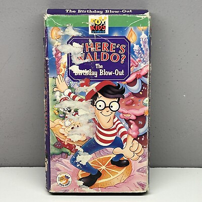 #ad Where’s Waldo? Birthday Blow Out VHS 1997 Video Tape Fox Kids BUY 2 GET 1 FREE $8.99