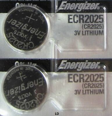 #ad #ad 2 Pieces Fresh Energizer ECR 2025 CR 2025 Lithium 3V Battery CR2025 Expire 2031 $2.34