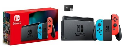 #ad NEW Nintendo Switch Neon 32GB Console 16GB SD Bundle FREE 2 DAY Shipping ✈️ $264.95