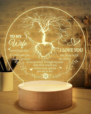 #ad Mothers Day Gifts for Wife Romantic Night Light Gifts for Her Wife Best Gift $16.99