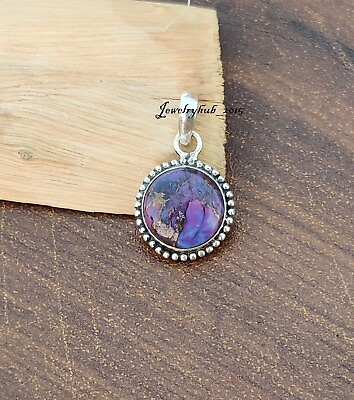 #ad Purple Copper Turquoise Gemstone 925Sterling Silver Handmade Gift Jewelry PG343 $15.58