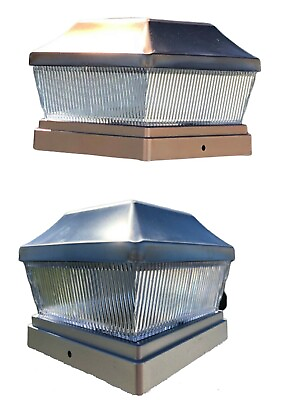 #ad 12 Pack Solar Stainless Copper Metal Plated Cap Light 2 SMD LED 5quot;x5quot; Post Fence $195.42