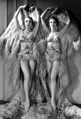 #ad burlesque girls 1920s flapper dancers 8X10 Photo Vintage $8.99
