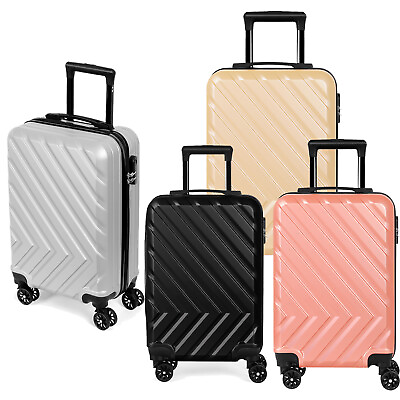 #ad 20quot; Carry On Travel Luggage ABS Hardshell Lightweight Suitcase Bag Spinner Wheel $35.99