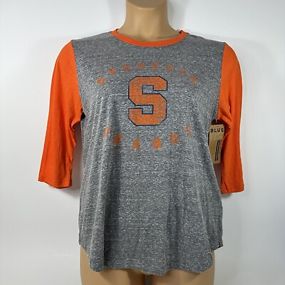 #ad Blue Eighty Four Syracuse Orange 3 4 Sleeve T Shirt Women’s Large L $24.99