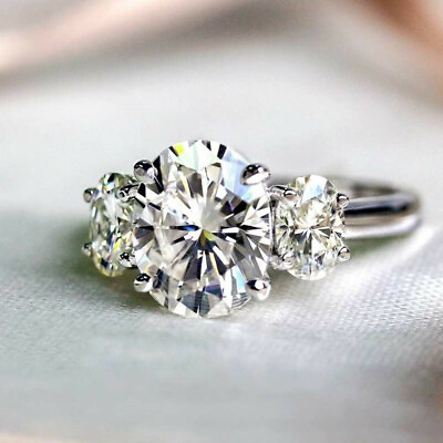 #ad Women Elegant 925 Silver Plated Ring Cubic Zircon Wedding Party Jewelry Sz 6 10 C $3.44