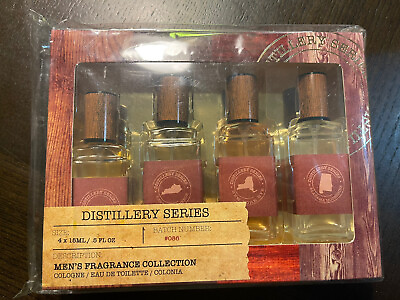 New DISTILLERY SERIES 4 PC MINI COLOGNE GIFT SET by Preferred Fragrance $19.99