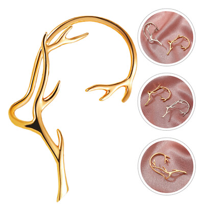 #ad Simple Branch Earrings Copper Miss Ladies Socks Girl Decor Crystal $7.88