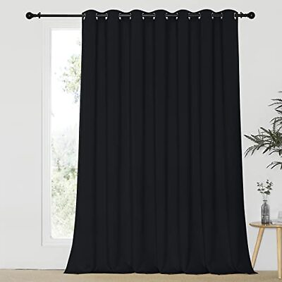 #ad Blackout Patio Curtain Extra Wide And Long W100 X L120 Grommet Top Solid Panels $49.32