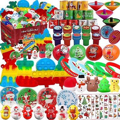 #ad 64 Pcs Kids Christmas Party Favors Christmas Goodie Bag Stuffers Bulk Gift item $34.99