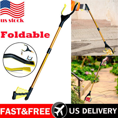 #ad Pick Up Tool Reacher Grabber Trash Helping Hand 32quot; Long Reach Arm Heavy Duty US $13.89