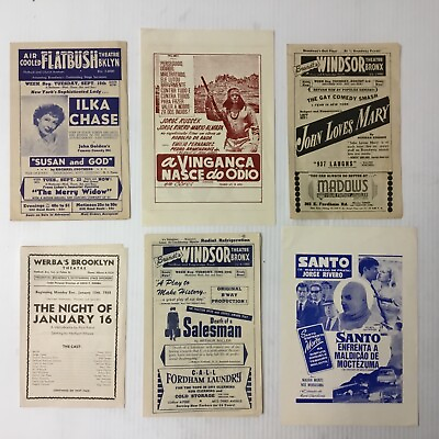 #ad 6 VINTAGE MOVIES amp; PLAY PROGRAMS CIRCA LATE 30’s 40’s 2 in SPANISH AK607 $40.00
