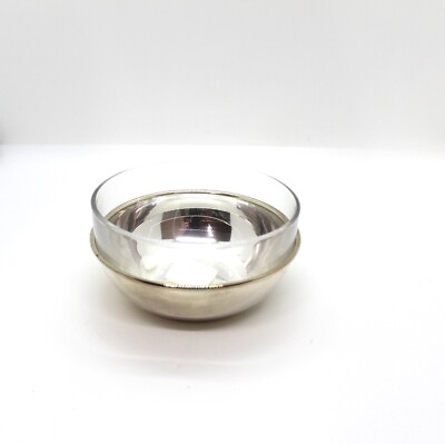 #ad Bowl Silver And Glass $207.34