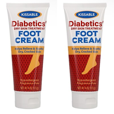 #ad ✅ Double the Moisture 2Pk Kissable Diabetic Foot Cream Hydrating 4oz Each $12.50