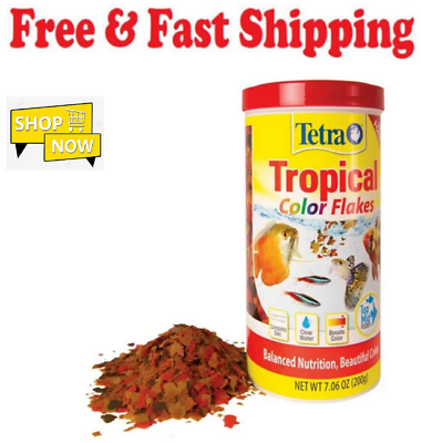 #ad Tetra Tropical Color Flakes 7.06 Ounces Clear Water Advanced Formula.Best Price $18.80