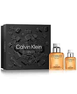 #ad Calvin Klein Eternity For Mens 2 Piece 3.4oz plus 1oz mini Parfum Gift Set $92.99
