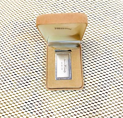 Money Clip Swank Vintage SIlvertone Gift with Box 1974 $14.99