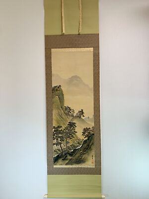 #ad HANGING SCROLL JAPANESE ART Painting calligraphy Hand Paint kakejiku #855 $38.99