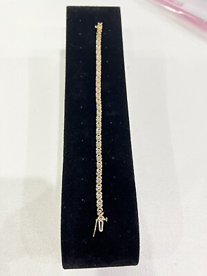 #ad Ladies 10K Gold Diamond Tennis Bracelet 6.5”1.25 CWT $499.00