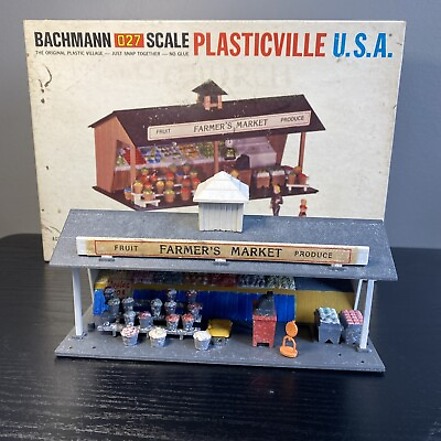 #ad Bachmann Plasticville O27 #1923 Roadside Stand Kit for PARTS or RESTORE Train RR $14.99