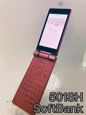 #ad Very Good SoftBank 501SH AQUOS mobile phone pink from japan $59.00