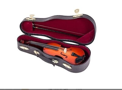 #ad Violin Music Instrument Miniature Replica with Case $22.09
