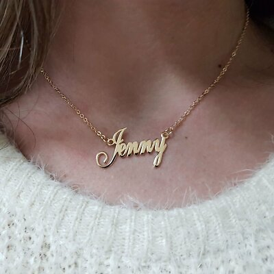 #ad Personalized Name Necklace Custom Pendant Nameplate Jewelry Gift For Girlfriend $25.90