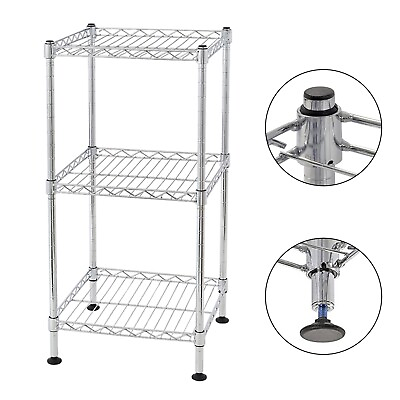 #ad 3 Tier Kitchen Steel Wire Shelving Storage Rack Shelving Wire Shelf Stand Tower $33.95