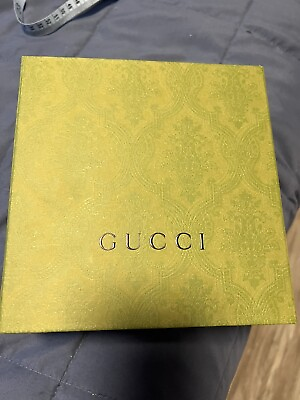 Gucci Home Green Gift Empty Box Magnetic Closure 7x7x3 Ribbon $35.45