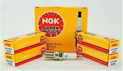 #ad Set of 4 Genuine NGK 4339 Nickel Spark Plugs Standard DCPR8E Removable Tip $31.50