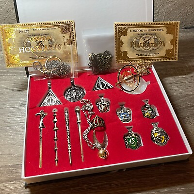 17 PCS: Harry Potter 15 wand Magical wands ring necklace decorate 2 Ticket $35.50
