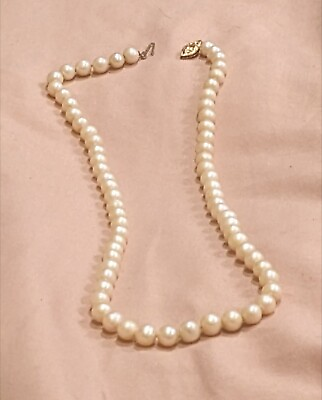 #ad #ad Women#x27;s Pearl Necklace With Gold Clasp $200.00