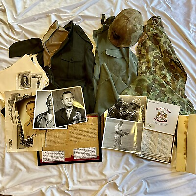 #ad WWII Korean War Vietnam USMC Lt. Col Large Frogskin Grouping Heavily Decorated $8500.00