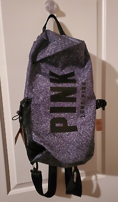#ad Victoria Secret Pink Campus Convertible Duffel Bag Dark Grey New With Tags $23.99
