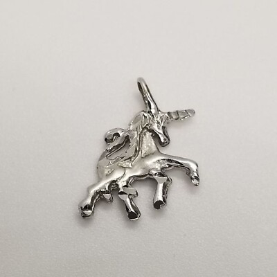 #ad sterling silver unicorn pendant $23.71
