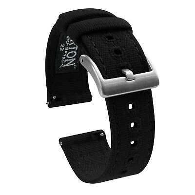 #ad Black Premium Canvas Watch Band Watch Band $23.99