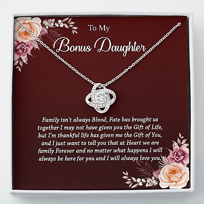 #ad To My Bonus Daughter Necklace Gift Birthday Christmas Gift Ideas Necklace $28.99