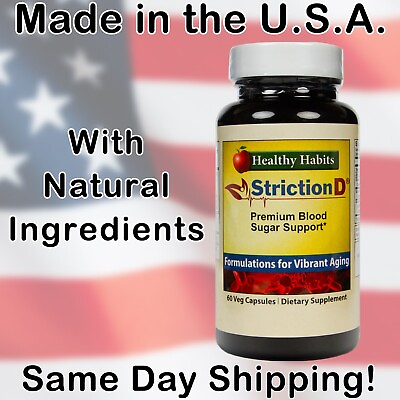 #ad Striction D Premium Blood Sugar Support 60 Capsules Healthy Habits 2849 sold $29.99