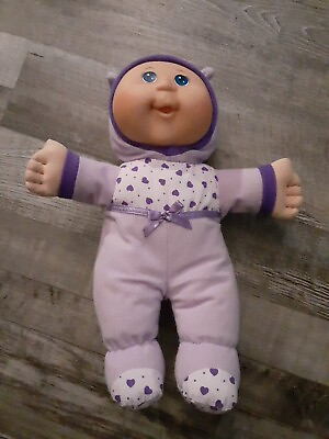 #ad Cabbage Patch Kid Baby 1st Doll Purple Outfit Blue Eye 2009 Dimple Jakks Pacific $12.90
