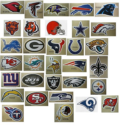 #ad NFL Football Decal Sticker Team Logo Designs Licensed $1.45