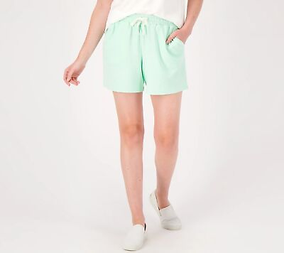 #ad Candace Cameron Bure Petite Terry Cloth Beach Shorts Spring Mint XXS New $17.99