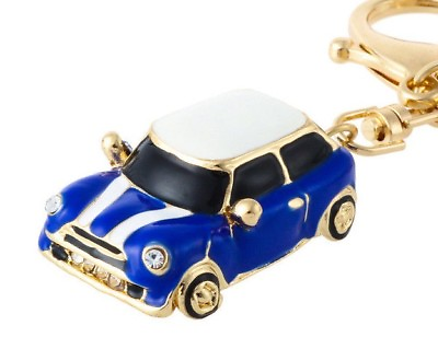 Mini Cooper Style Car Key chain Gift Blue Red Black Rhinestone Detail Christmas $5.64