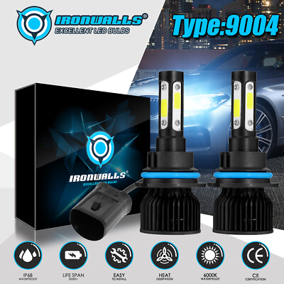 #ad 9004 HB1 2400W 360000LM Car LED Headlight Kit Hi Lo Beam Bulbs 6500K White Power $21.99