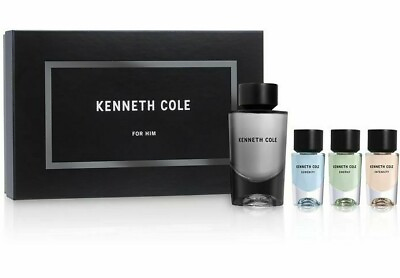 GIFT SET MEN KENNOTH COLE FOR HIM 3.4 EDT 4PCS SPRAY NEW IN BOX $41.99